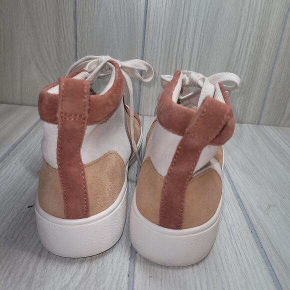 Chelsea & Violet Mac Colorblock Suede Leather High Top Sneakers Size 6.5 - Picture 2 of 9